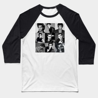 Andrew Garfield Collage Black and White Baseball T-Shirt